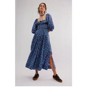 Free People Oasis Printed Midi Dress Medium